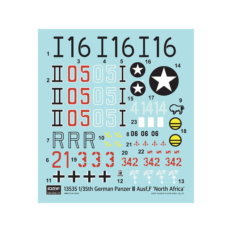 Maquette de Char en plastique German Panzer II Ausf.F "North Africa" 1/35 Maquette de Char en plastique German Panzer II Ausf.F "North Africa" 1/35