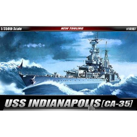 Maquette de Bateau en plastique U.S.S CA-35 Indianapolis 1/350