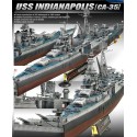 Maquette de Bateau en plastique U.S.S CA-35 Indianapolis 1/350