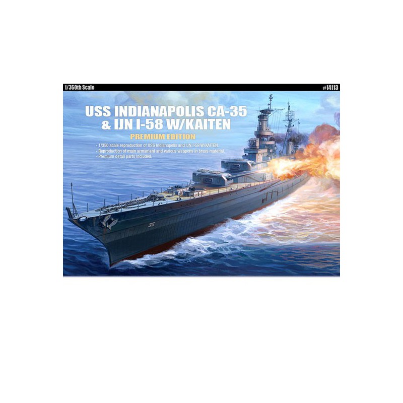 Maquette de Bateau en plastique CA-35 Indianapolis Premium Edittion 1/350 Maquette de Bateau en plastique CA-35 Indianapolis Premium Edittion 1/350