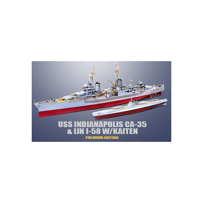 Maquette de Bateau en plastique CA-35 Indianapolis Premium Edittion 1/350 Maquette de Bateau en plastique CA-35 Indianapolis Premium Edittion 1/350