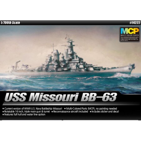 Uss Missouri BB-63 MCP 1/700 plastic boat model | Scientific-MHD