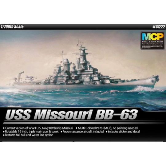 Maquette de Bateau en plastique USS Missouri BB-63 MCP 1/700 Maquette de Bateau en plastique USS Missouri BB-63 MCP 1/700
