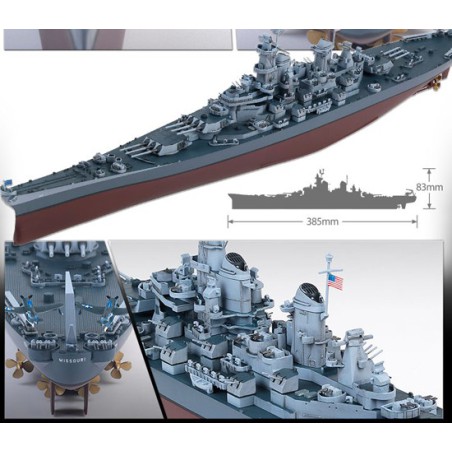 Maquette de Bateau en plastique USS Missouri BB-63 MCP 1/700