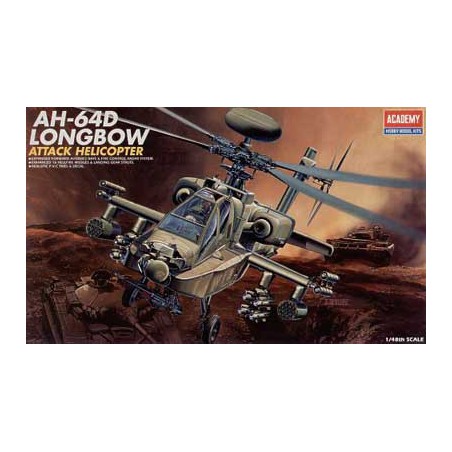 Maquette d'hélicoptère en plastique AH-64D LONGBOW1/72