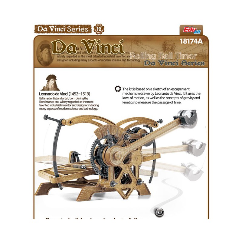 Maquette plastique éducative Da Vinci Rolling Ball Timer