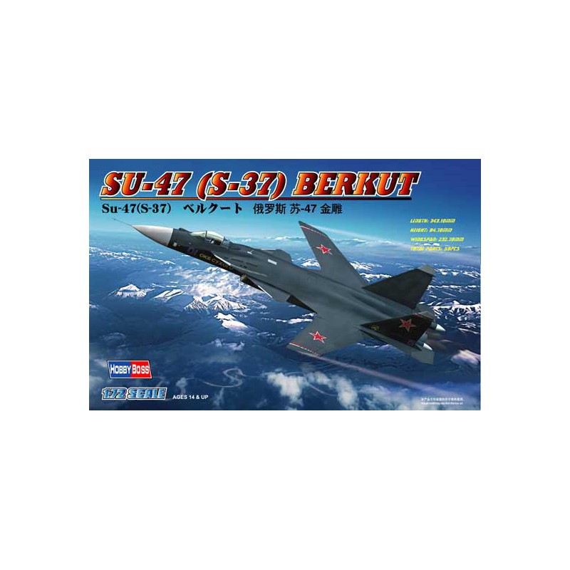 Maquette d'avion en plastique SUKHOI SU-47 BERKUT 1/72
