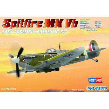 Plastic plane model Spitfire MK VB 1/72 | Scientific-MHD