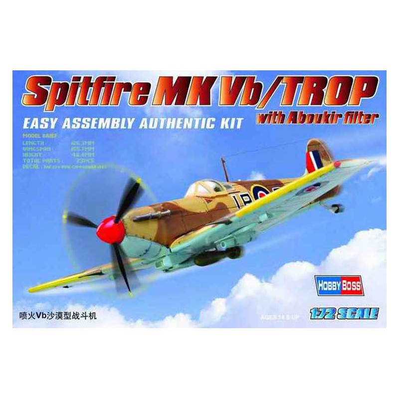 Maquette d'avion en plastique Spitfire MK Vb/Trop 1/72