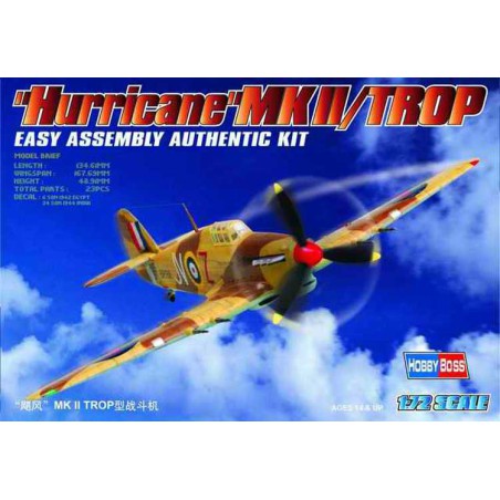 Maquette d'avion en plastique Hurricane MK II Trop 1/72