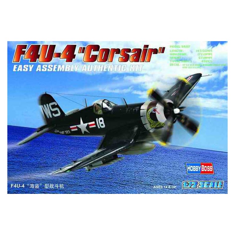 Maquette d'avion en plastique F4U-4 Corsair 1/72
