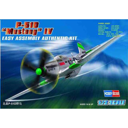 P-51 D Mustang IV 1/72 plastic plane model | Scientific-MHD