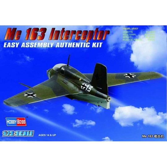 Maquette d'avion en plastique German Me 163 Komet 1/72 Maquette d'avion en plastique German Me 163 Komet 1/72