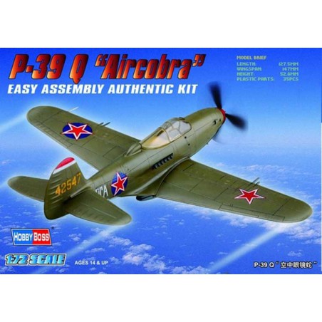 Maquette d'avion en plastique American P-39 Q Airacobra 1/72