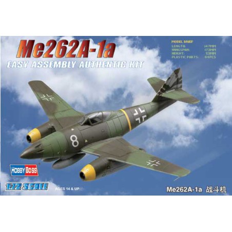 Maquette d'avion en plastique Me 262 A-2a 1/72