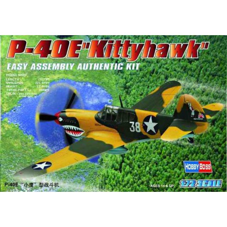 Maquette d'avion en plastique P-40 E Kittyhawk 1/72