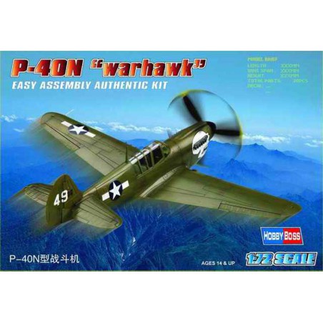 Maquette d'avion en plastique P-40 N Warhawk 1/72