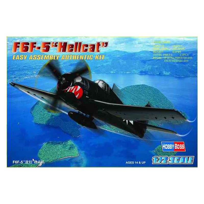 Maquette d'avion en plastique F6F-5 Hellcat 1/72