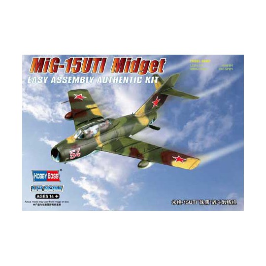 Maquette d'avion en plastique MIG-15 UTI 1/72