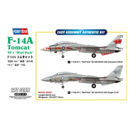 Maquette d'avion en plastique F-14A Tomcat 1/72