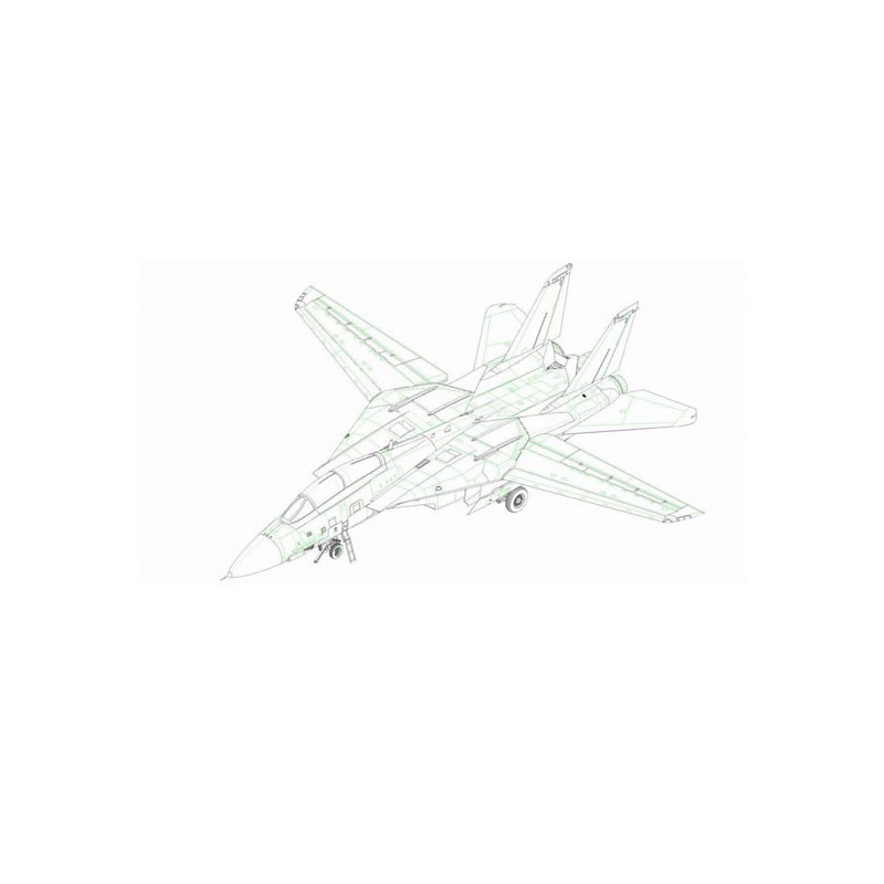 Maquette d'avion en plastique F-14A Tomcat 1/72