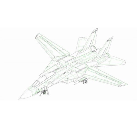 Maquette d'avion en plastique F-14A Tomcat 1/72