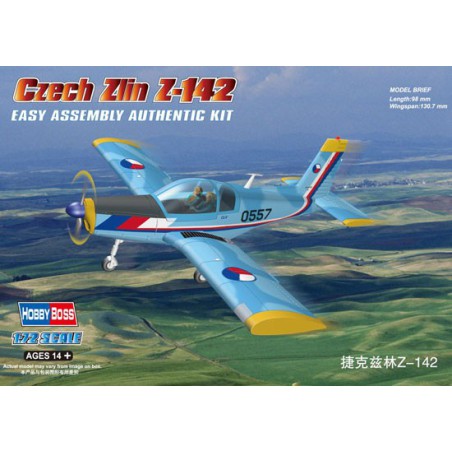 Maquette d'avion en plastique Czech Zlin Z-142 1/72