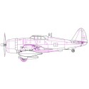 Maquette d'avion en plastique P-47DRazorback 1/72
