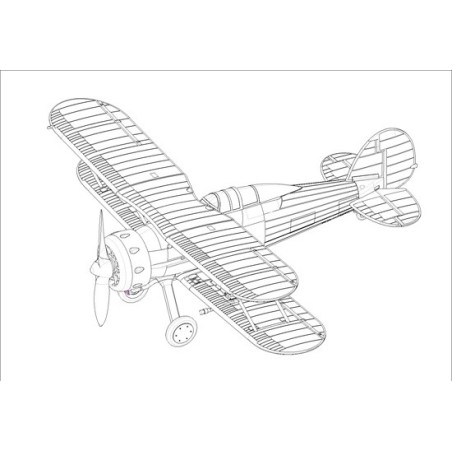 Maquette d'avion en plastique RAF Gladiator 1/72
