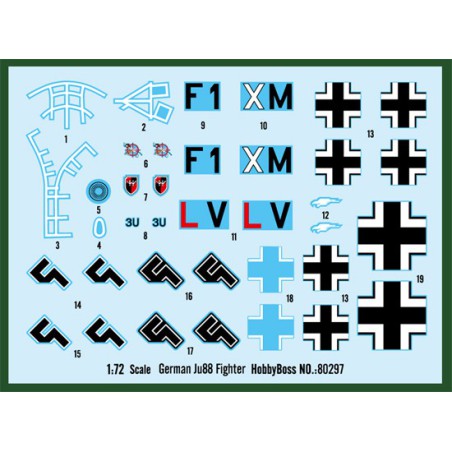 Plastic plane model German Ju88 Fighter 1/72 | Scientific-MHD