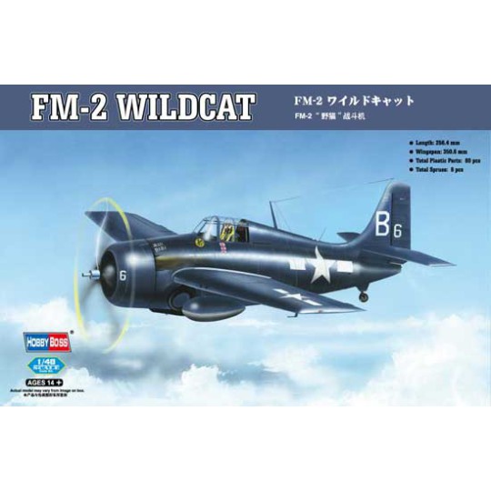 Maquette d'avion en plastique FM-2 Wildcat 1/48 Maquette d'avion en plastique FM-2 Wildcat 1/48