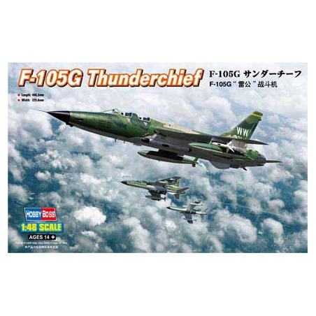 F-105G plastic plane model Thunderchief 1/48 | Scientific-MHD