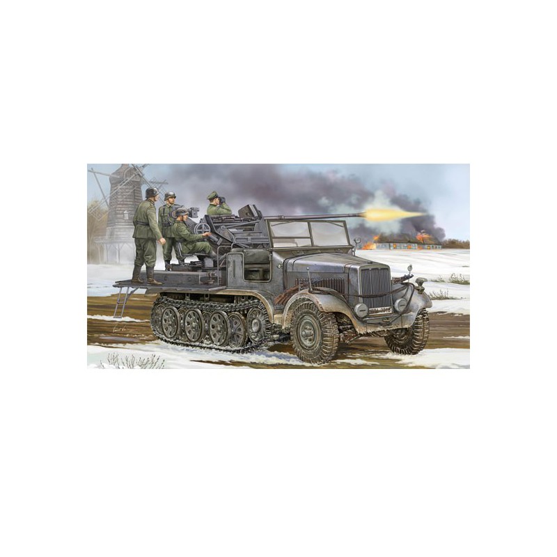Maquette de Char en plastique SD.KFZ.6/2 3.7CM FLAK 37