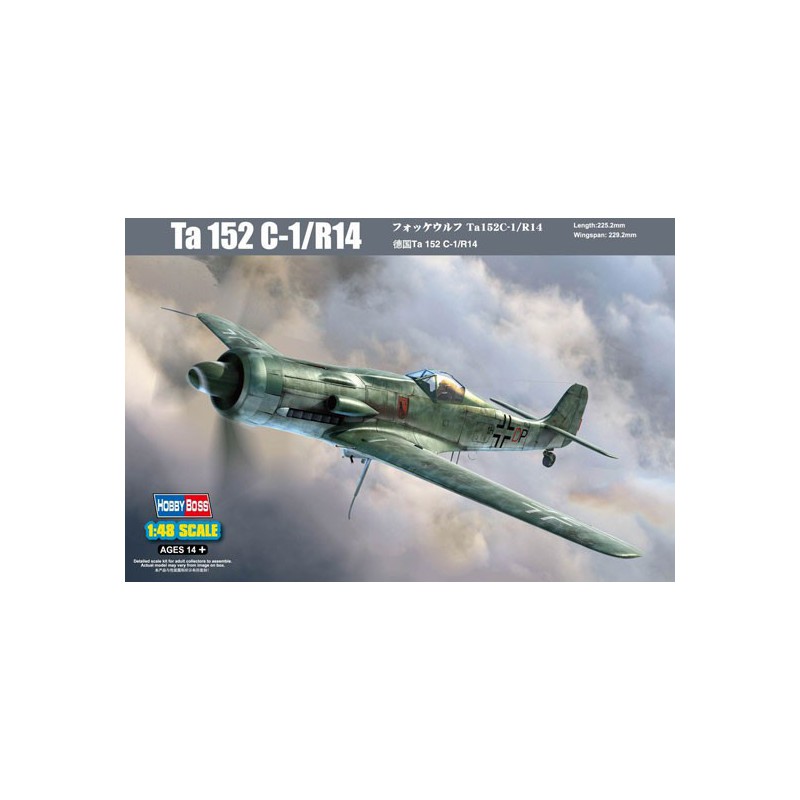 Maquette d'avion en plastique Ta 151 C-1/R141/48