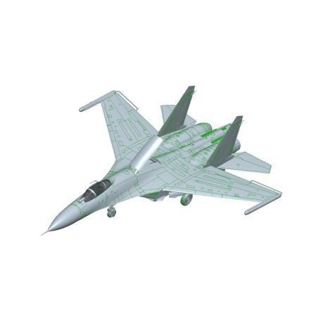 SU-27 plastic plane model Russian Knights Team 1/48 | Scientific-MHD