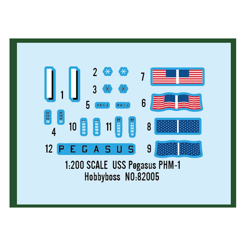 Maquette de Bateau en plastique USS PEGASUS PHM-1 1/200