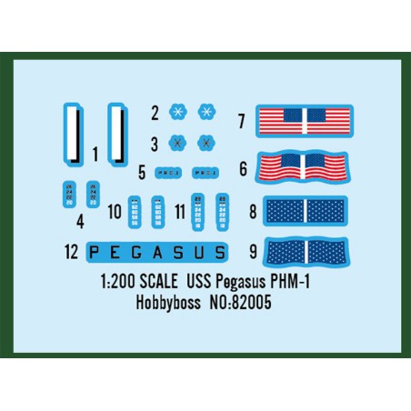 USS Pegasus PHM-1 1/200 Plastikbootmodell | Scientific-MHD