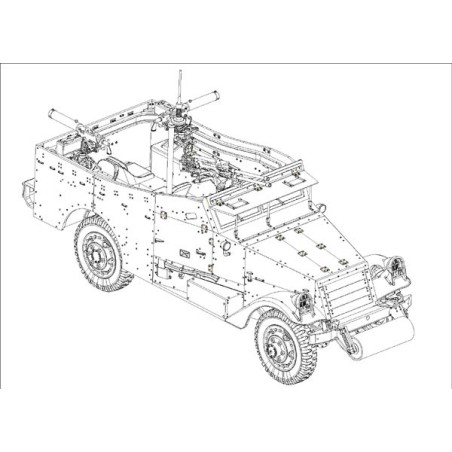 Maquette de Char en plastique M3 A1 Scout Early Version 1/35