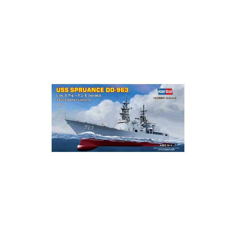 Maquette de Bateau en plastique USS SPRUANCE DD-963 1/125