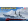 Maquette de Bateau en plastique USS SPRUANCE DD-963 1/125