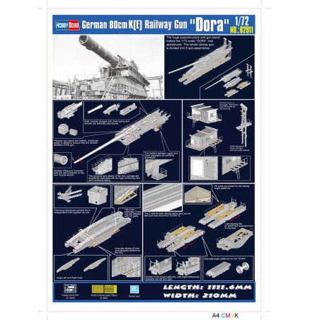 Maquette de train en plastique Railways Gun Dora 1/72