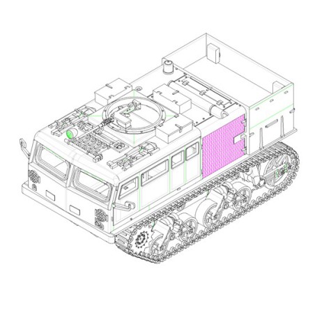 High S. tractor plastic tank model 155mm 1/72 | Scientific-MHD