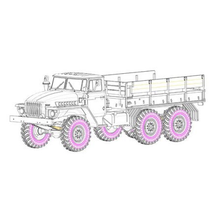 Maquette de camion en plastique Russian URAL-4320 Truck 1/72