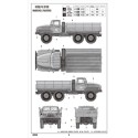 Maquette de camion en plastique Russian URAL-4320 Truck 1/72