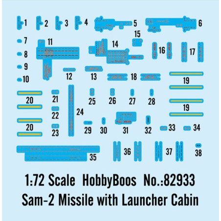SAM-2-Kunststoff-Tankmodellwerfer Kabine 1/72 Rakete | Scientific-MHD