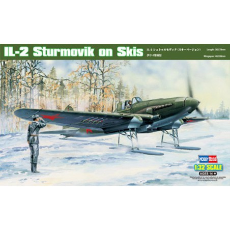 Plastic plane model IL-2 Sturmovik on skis 1/32 | Scientific-MHD