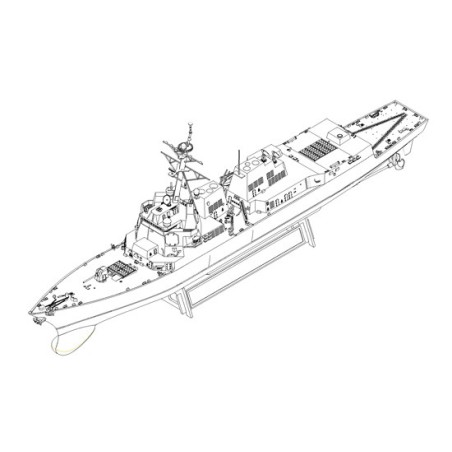 USS Momsen DDG-921/700 plastic boat model | Scientific-MHD
