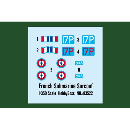 Plastikbootmodell S. M. Français Le Surcouf1/350 | Scientific-MHD
