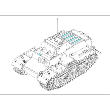 Maquette de Char en plastique Pzkpfw.IAusf.F Early 1/35