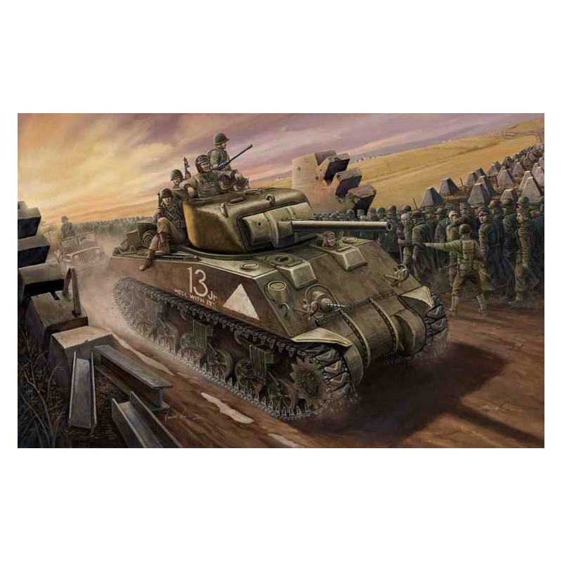 Maquette de Char en plastique US M4A1 Mid Model Tank 1/48